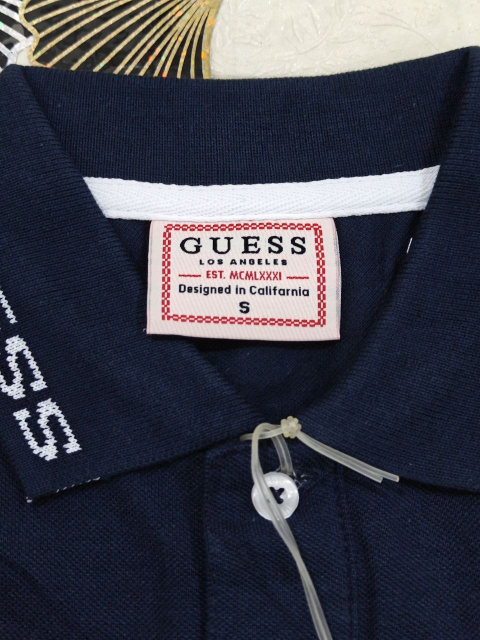 GUESS Polo Homme Premium BLEU MARINE