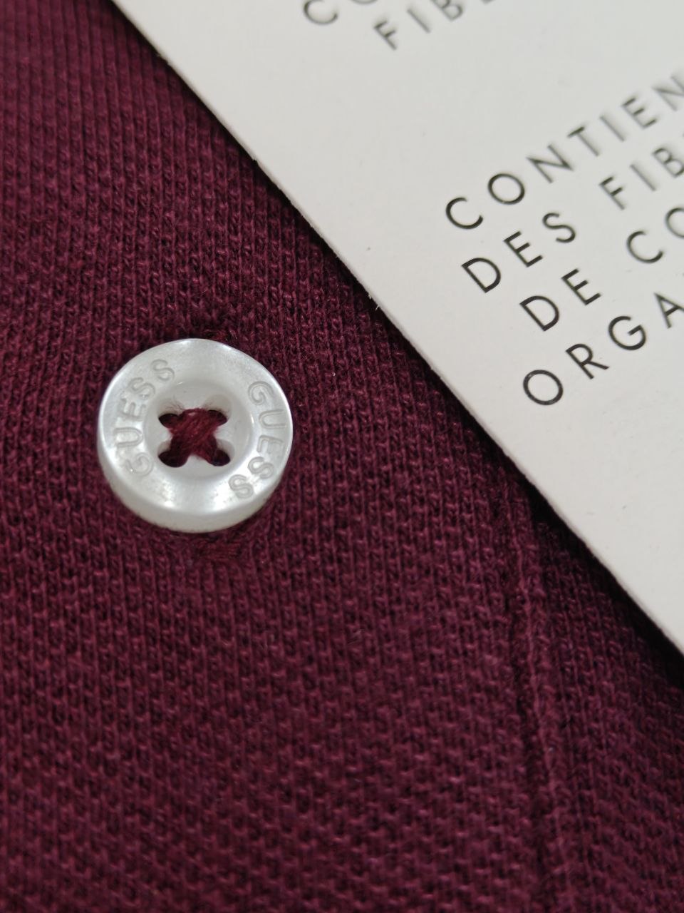 GUESS Polo Homme Premium Bordeaux