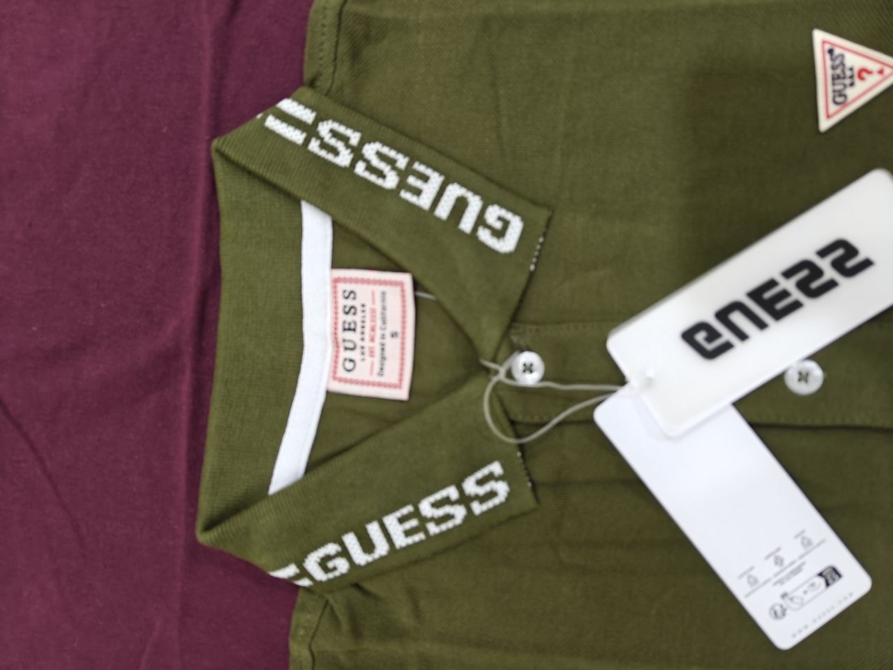 GUESS Polo Homme Premium VERT OLIVE