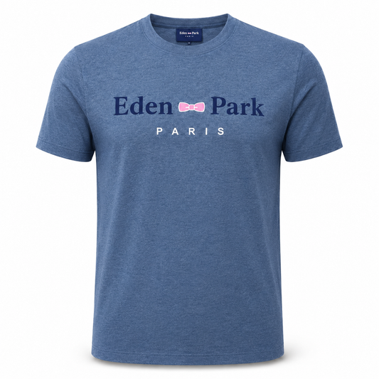 Eden Park T-Shirt Premium BLEU JEAN CHINÉ