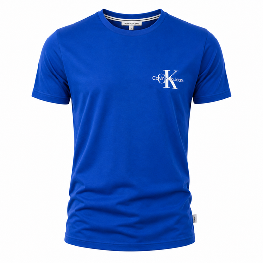 Calvin Klein T-Shirt Relief BLEU ROI