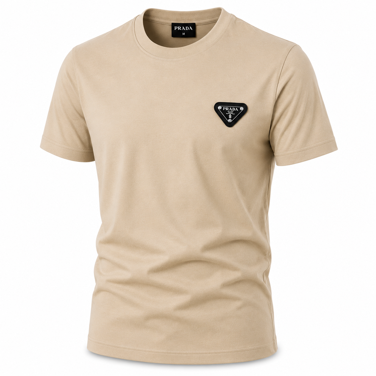 Prada T-Shirt Triangle BEIGE