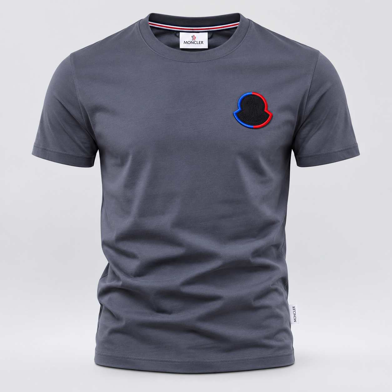 Moncler T-Shirt Écusson GRIS ARDOISE