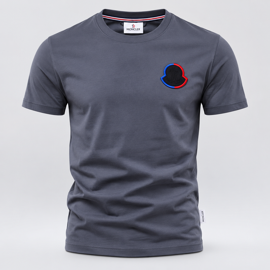 Moncler T-Shirt Écusson GRIS ARDOISE