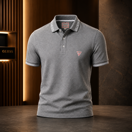 GUESS Polo Homme Premium GRIS