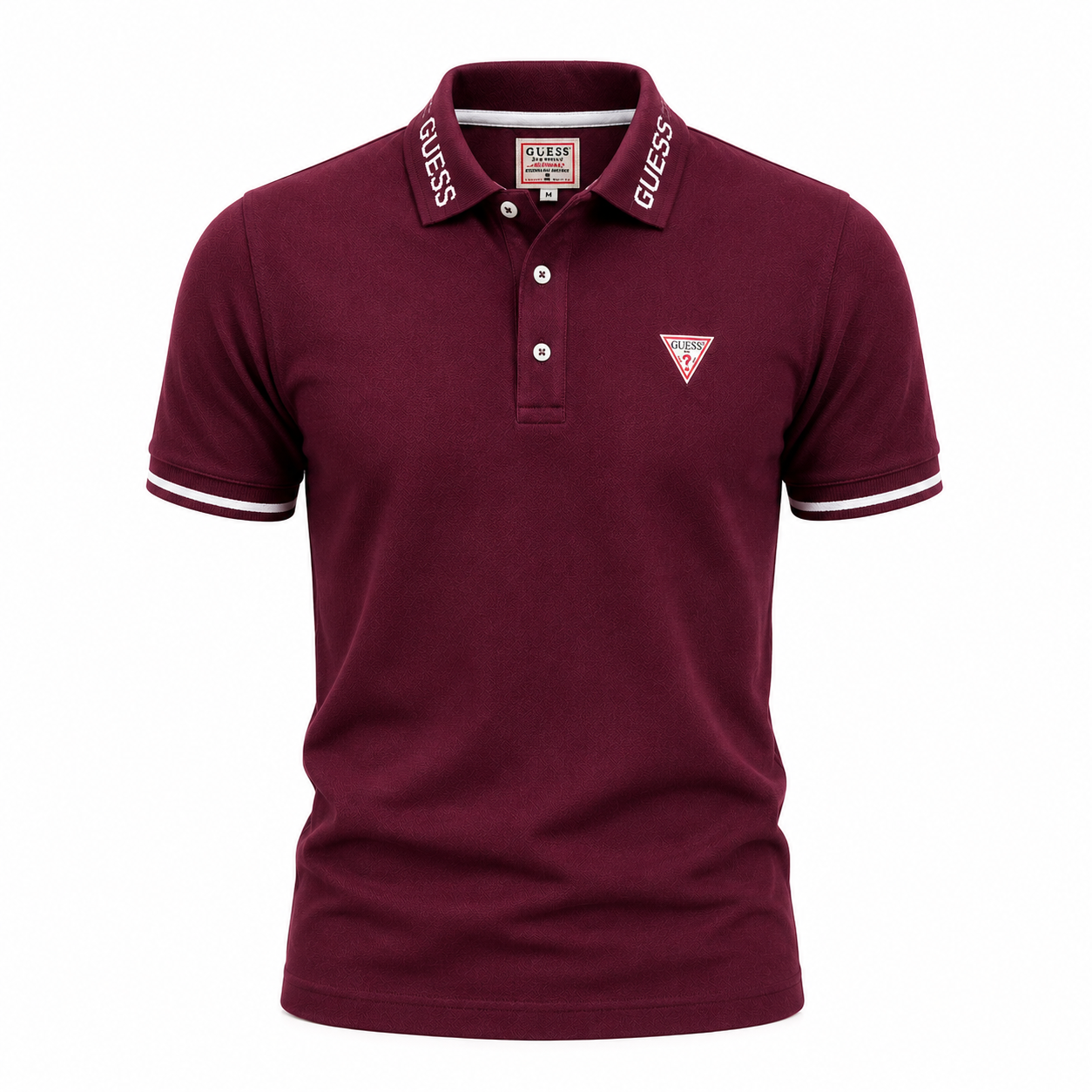 GUESS Polo Homme Premium Bordeaux