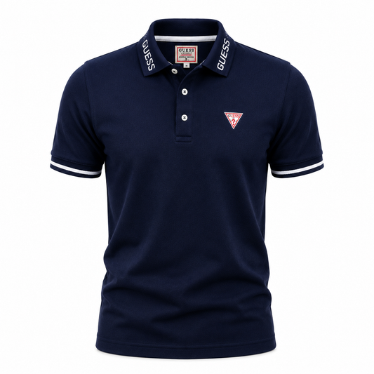 GUESS Polo Homme Premium BLEU MARINE